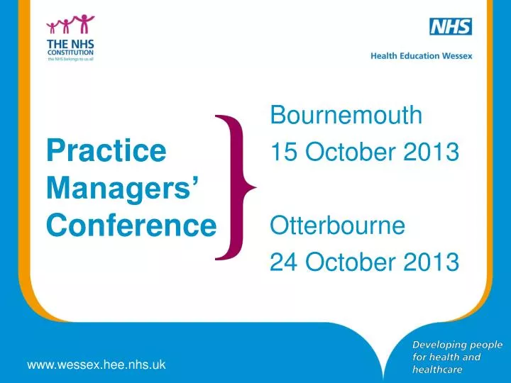 PPT Practice Managers’ Conference PowerPoint Presentation, free