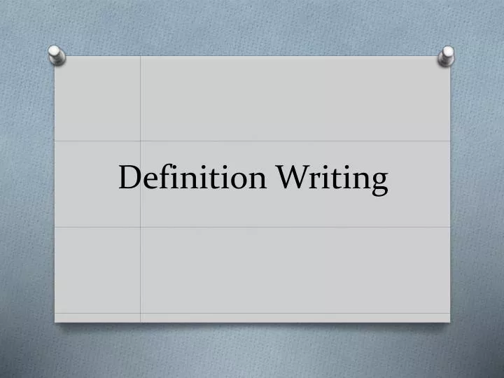presentation writing definition