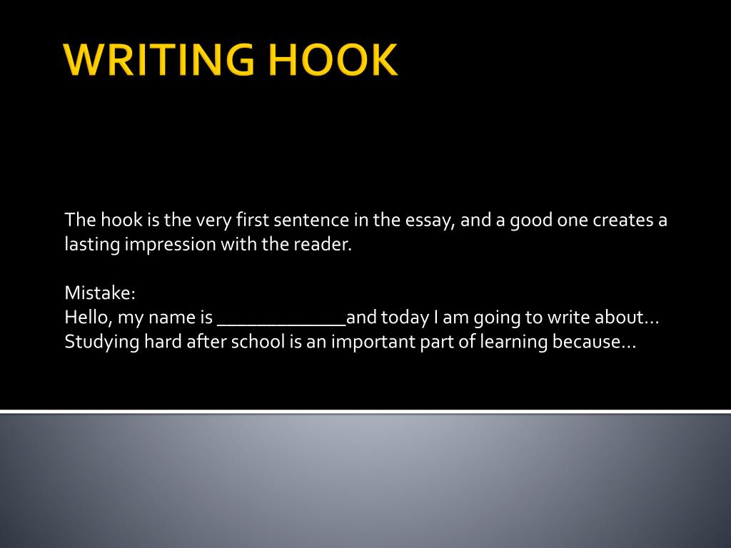 PPT - WRITING HOOK PowerPoint Presentation, free download - ID:25