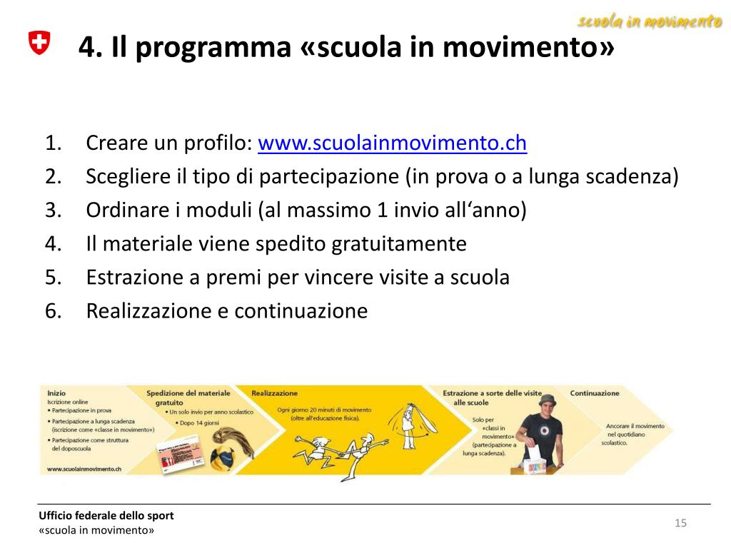 PPT - «scuola in movimento» - Ogni giorno più movimento a scuola