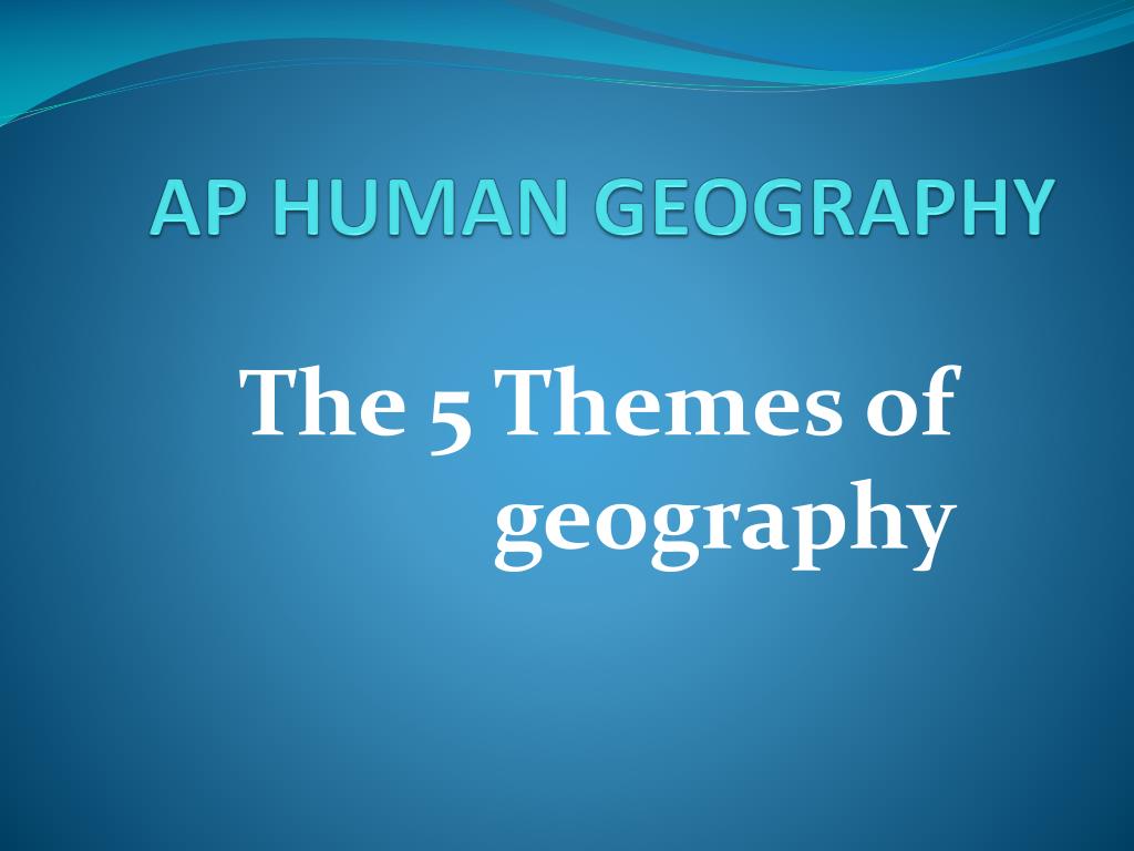 human geography data presentation