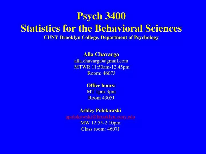 ppt psych 3400 statistics