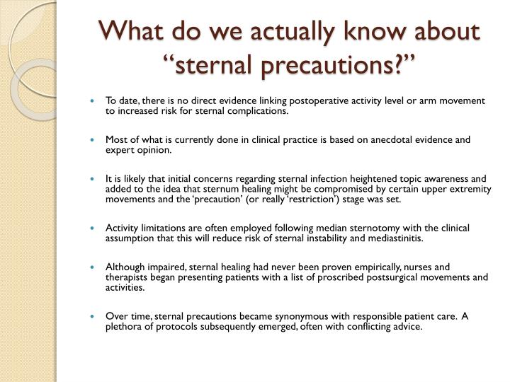 ppt sternal precautions vs restrictions is it time for a change sternal precautions occupational therapy