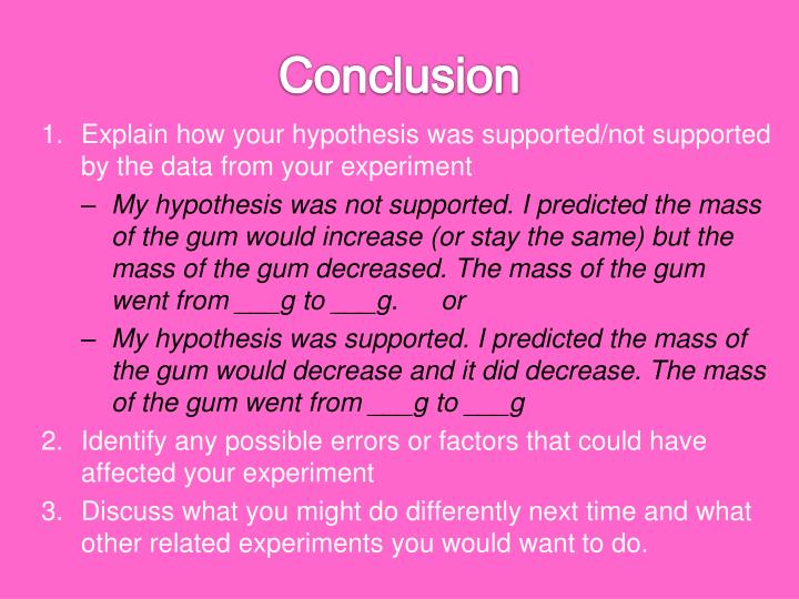 Spearmint Gum Lab Hypothesis