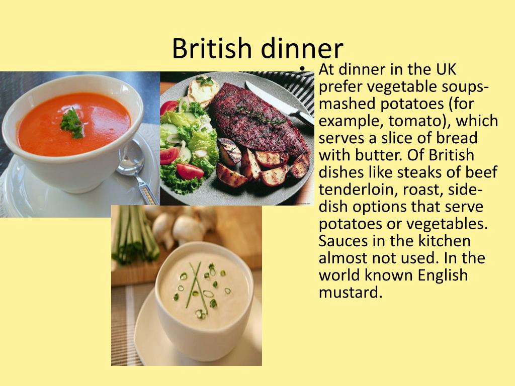 british cuisine presentation