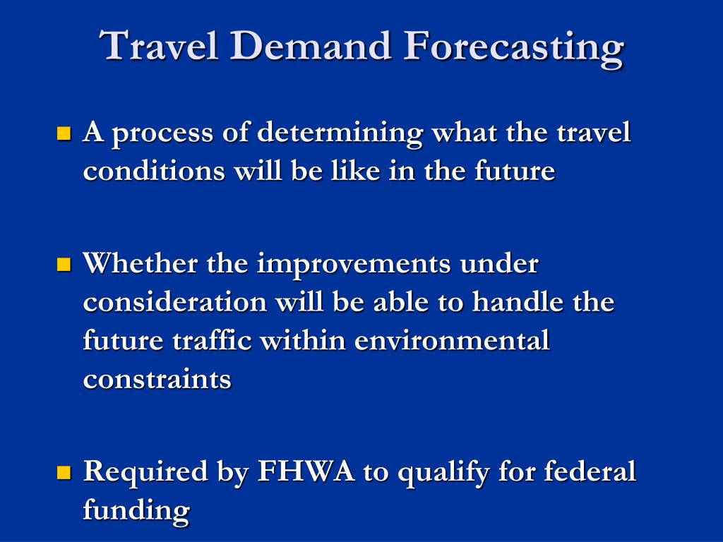 travel forecasting resource