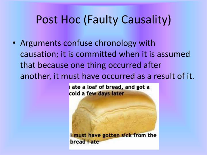 what is an example of faulty causality