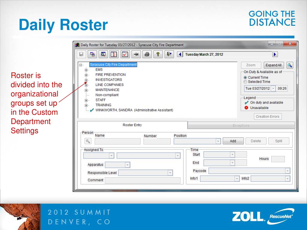 Fire Roster PPT - Roster Module Presented by Edward Kosakowski Fire Lieutenant ...