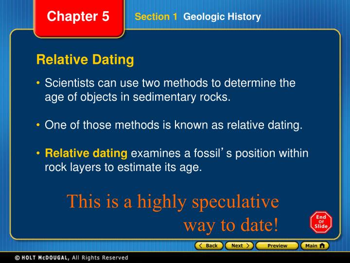 how scientists use relative dating