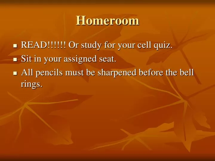 PPT Homeroom PowerPoint Presentation, free download ID2424472