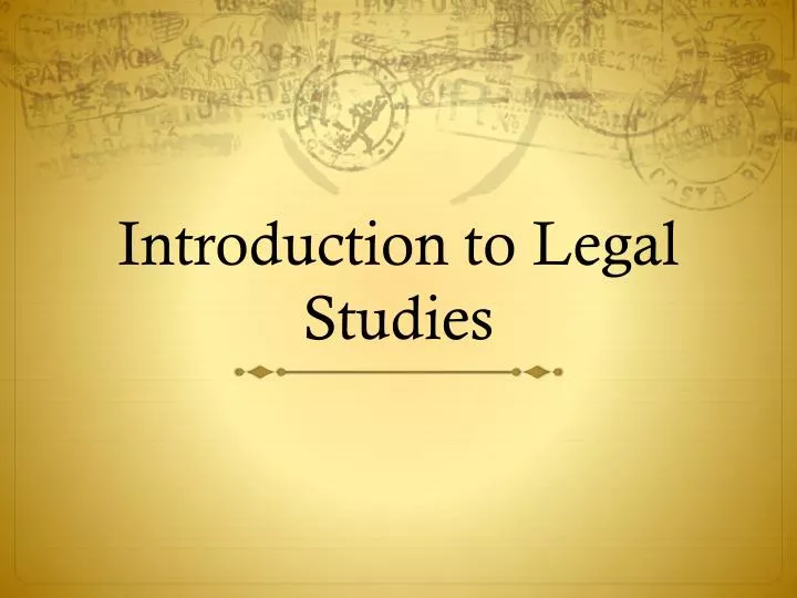 PPT Introduction to Legal Studies PowerPoint Presentation, free
