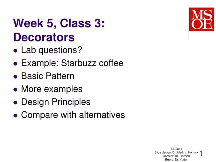 Ppt Week 5 Class 3 Decorators Powerpoint Presentation Free