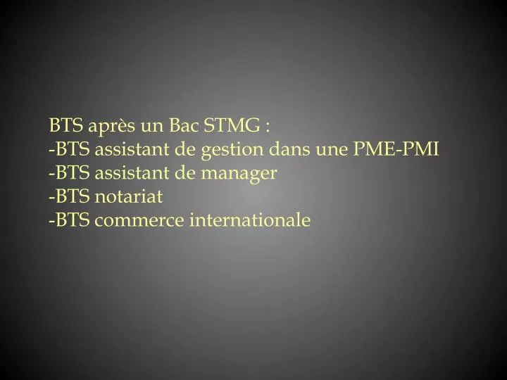 Quel Bts Apres Bac Stmg Ressources Humaines