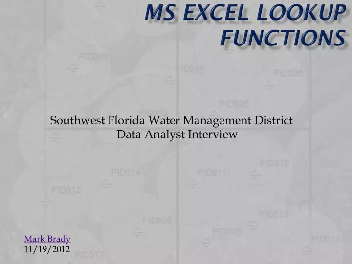 PPT MS Excel Lookup Functions PowerPoint Presentation Free Download 