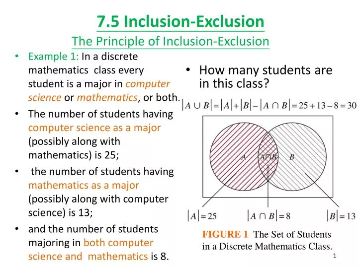 PPT - 7.5 Inclusion-Exclusion PowerPoint Presentation, free download ...