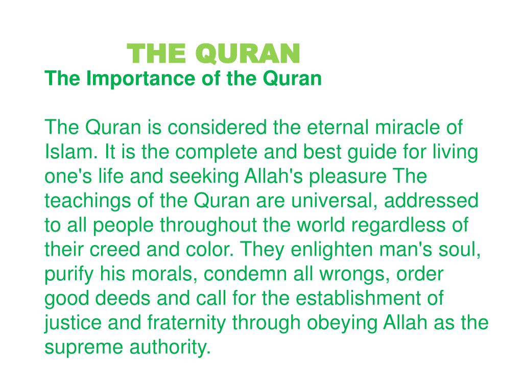 presentation about quran