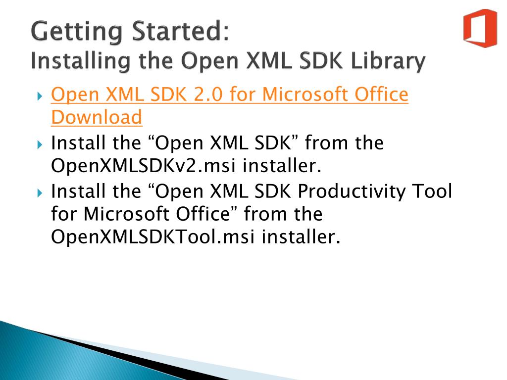 PPT - Open XML SDK for Microsoft Office PowerPoint Presentation, free  download - ID:2428479