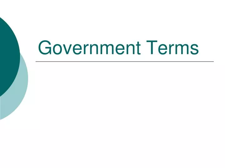 government terms government terms
