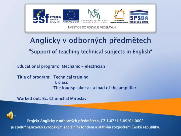anglicky v odborn ch p edm tech support of teaching technical subjects in english n.
