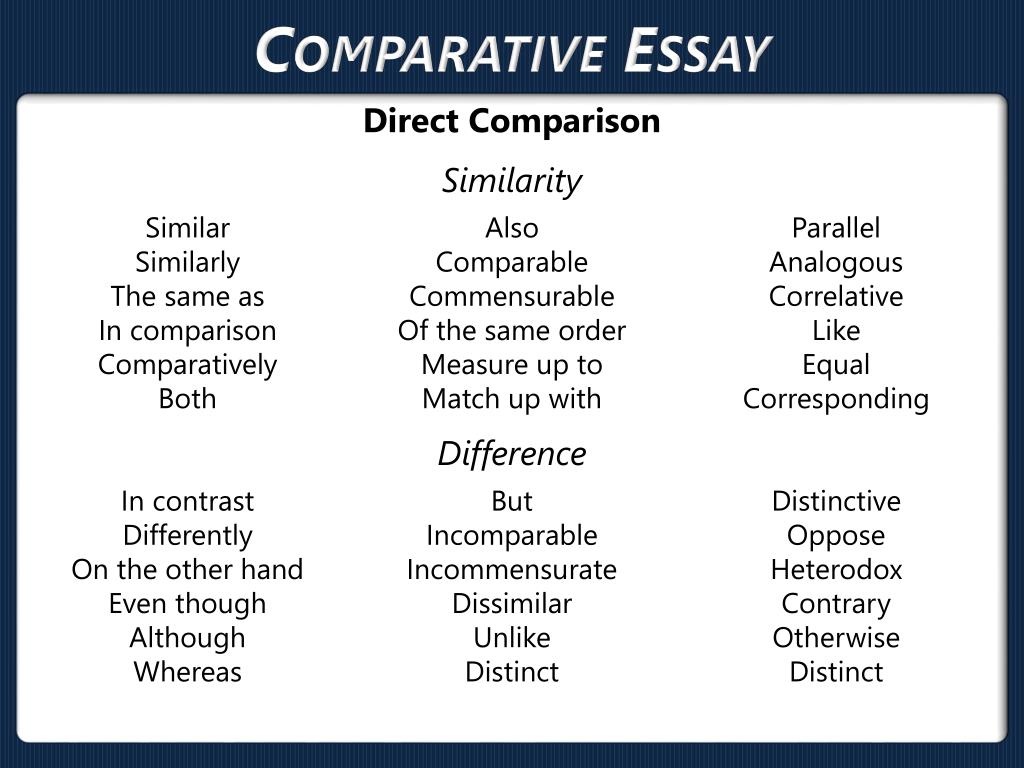 definition of comparative essay
