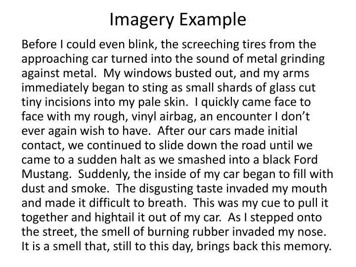 imagery examples in an essay