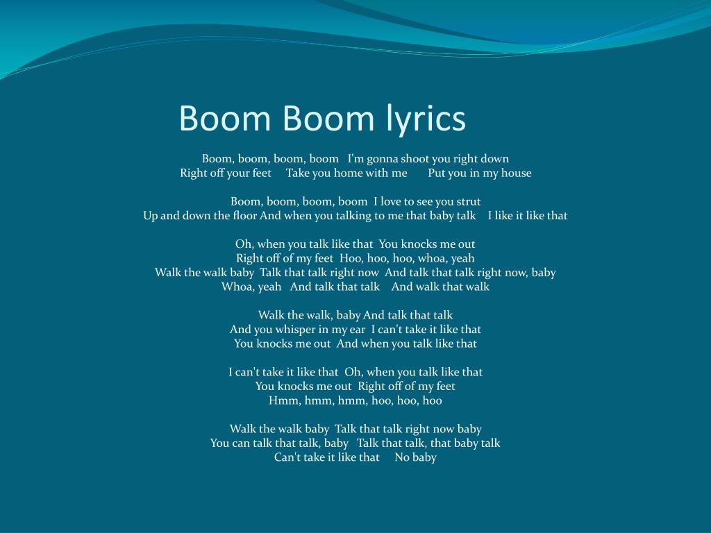 boom boom pow lyrics meaning boom boom pow lyrics meaning