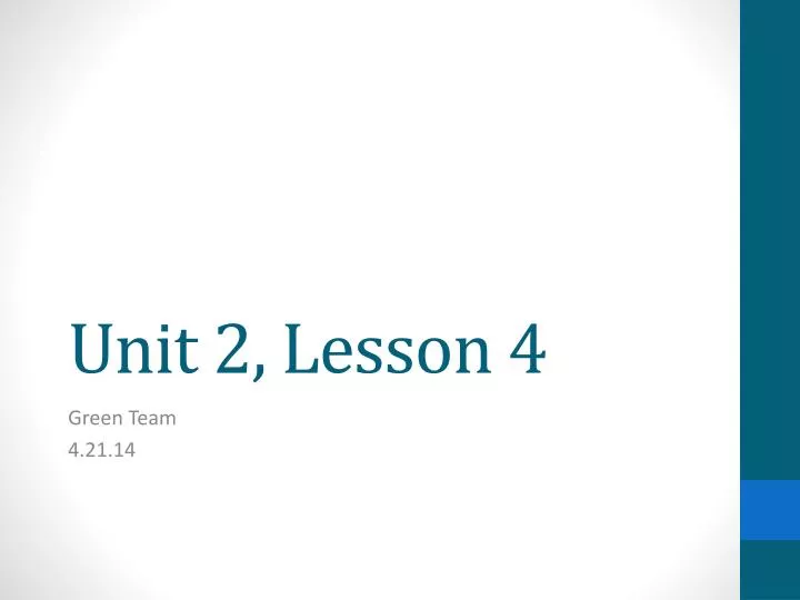 unit 2 lesson 4 n.