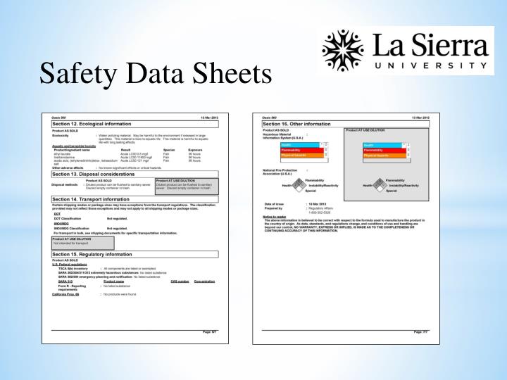 PPT - What is changing: Material Safety Data Sheet ...
