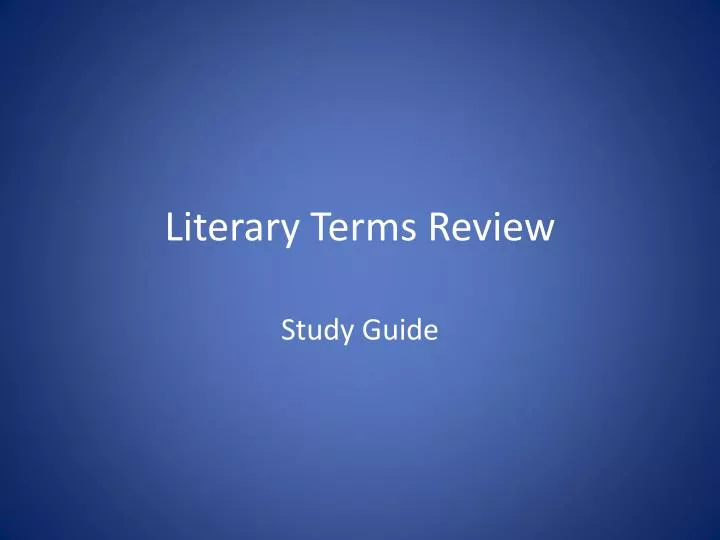 PPT - Literary Terms Review PowerPoint Presentation, free download - ID ...