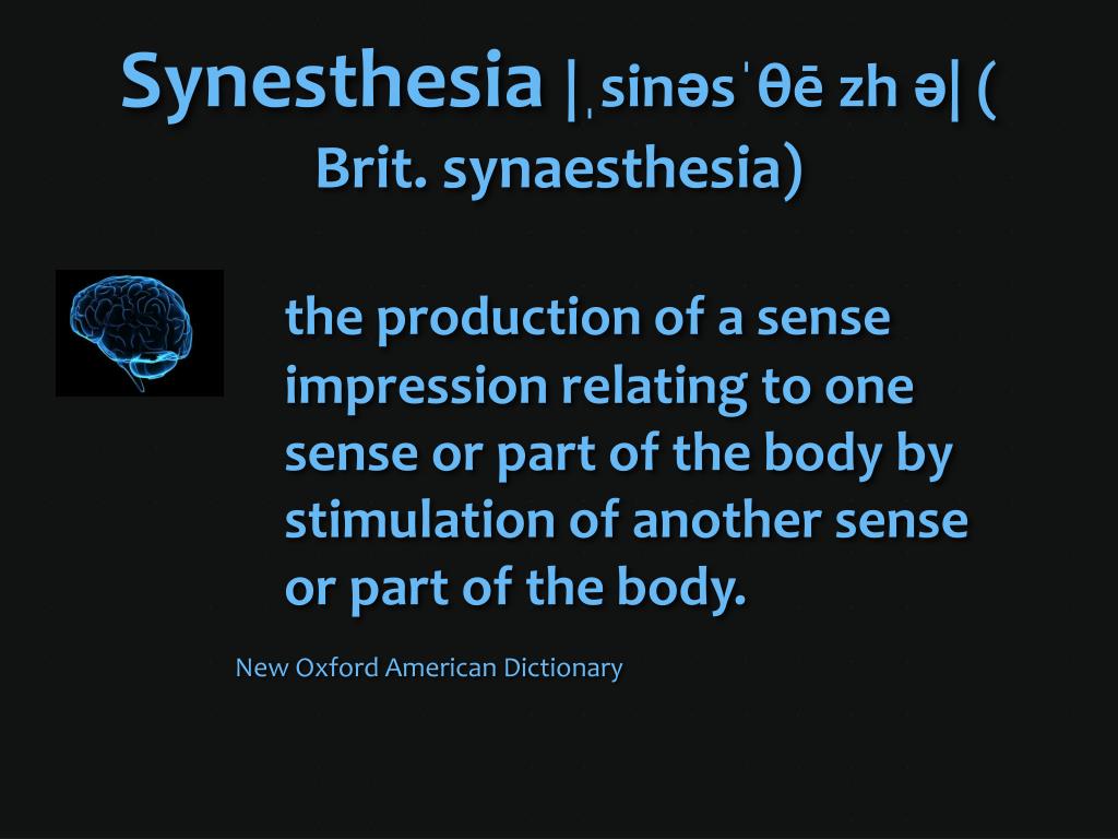 Ppt Synesthesia Powerpoint Presentation Free Download Id 2430629