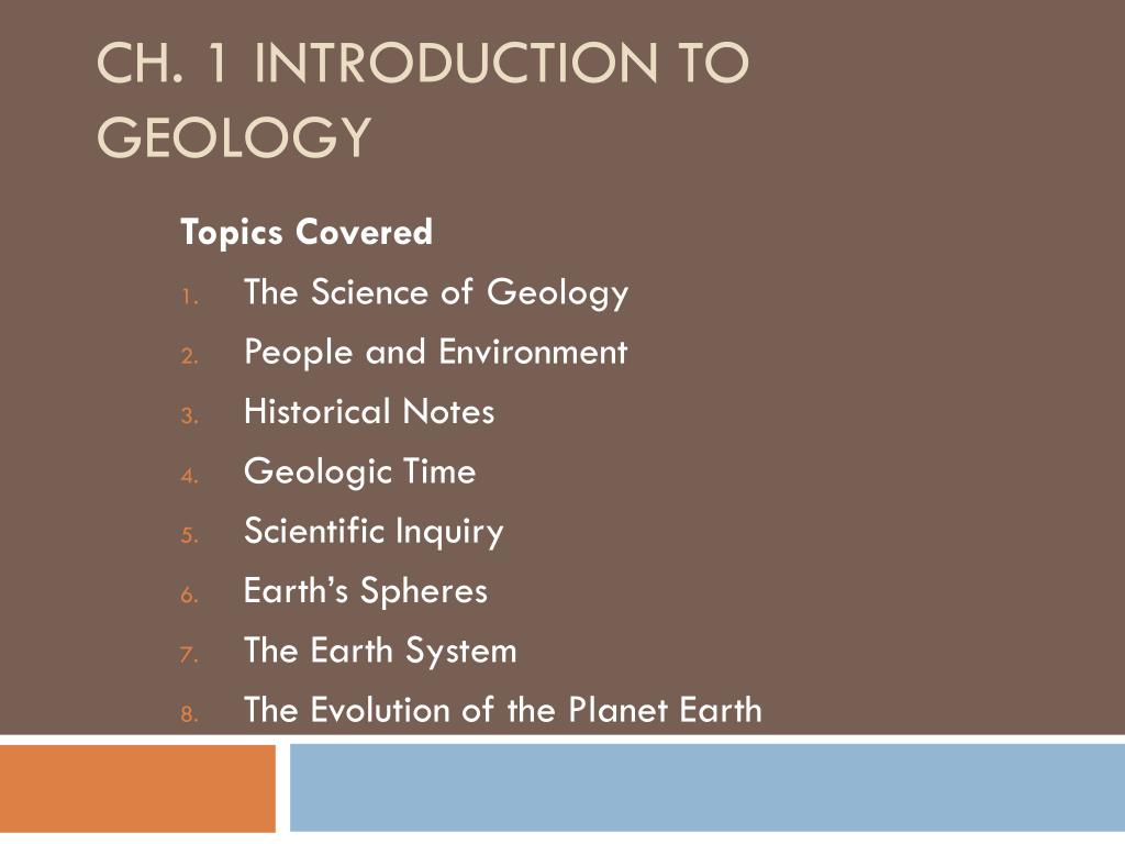 geology introduction essay