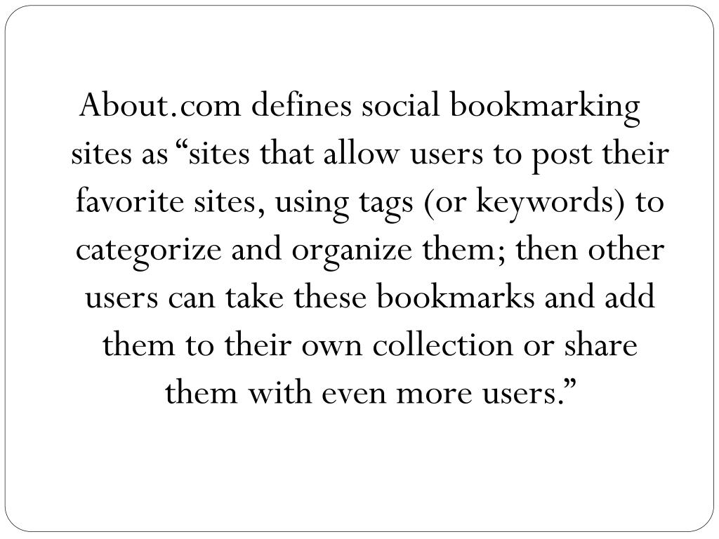 PPT Social Bookmarking presentation by Holly Boykin PowerPoint