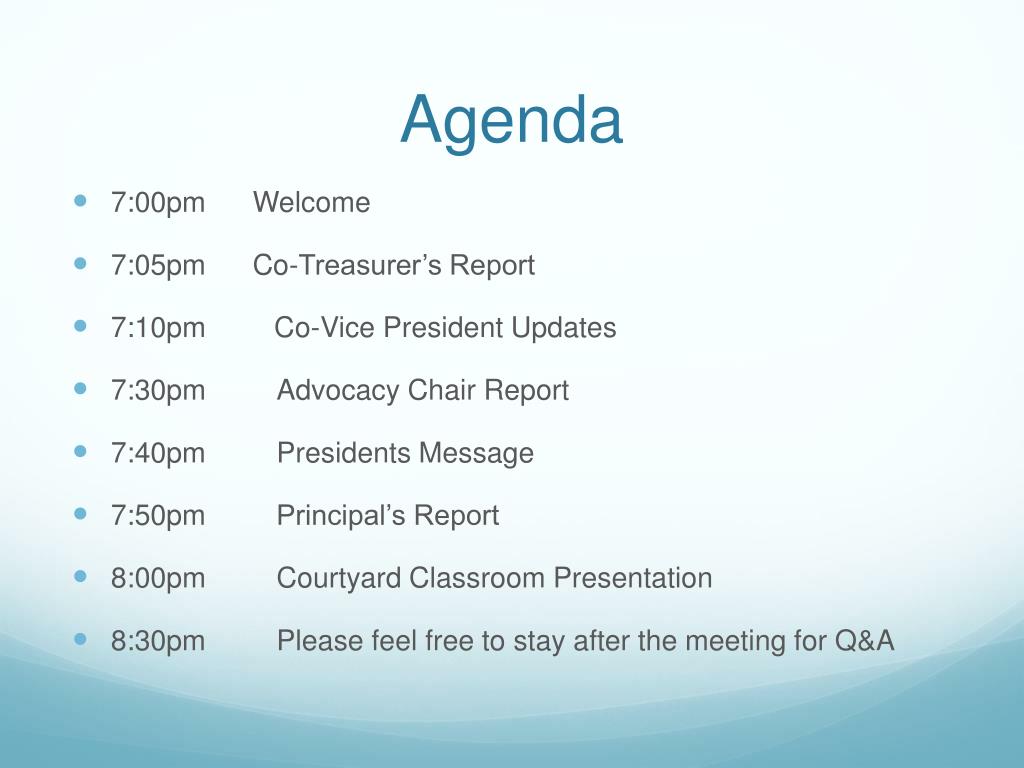 powerpoint presentation for pta meeting