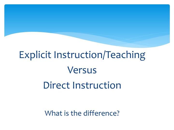 Ppt explicit instruction powerpoint presentation id 2432157
