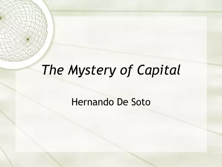 the mystery of capital n.