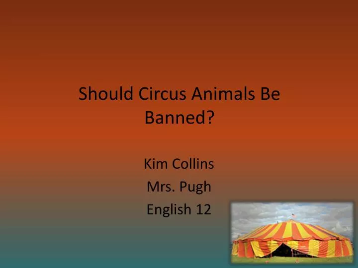 PPT Should Circus Animals Be Banned? PowerPoint Presentation, free