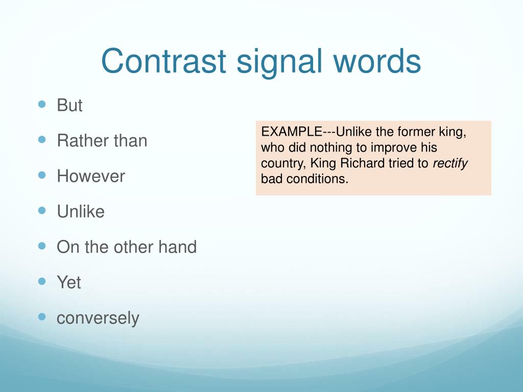 signal words definition