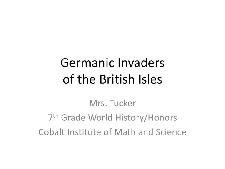 germanic invaders of the british isles n.