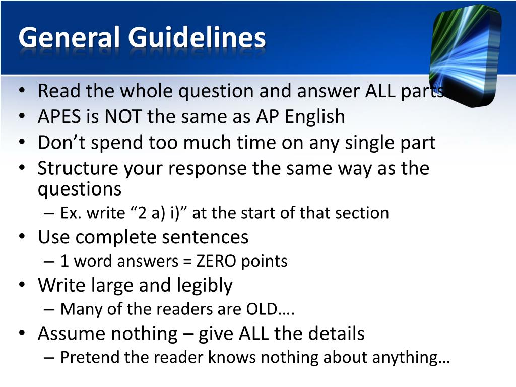 PPT To The APES FRQ PowerPoint Presentation, free download