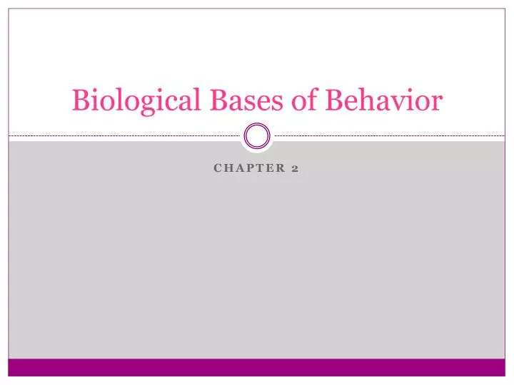 PPT - Biological Bases of Behavior PowerPoint Presentation, free ...