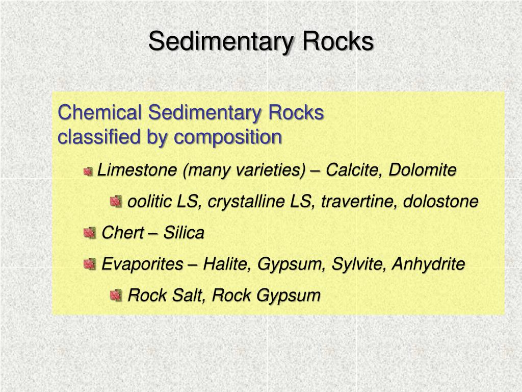 PPT - Sedimentary Rocks Clastic / Physical / Detrital Chemical ...
