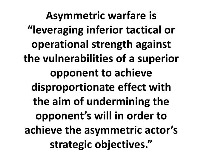 Applying Asymmetric Warfare Tactics in Business – Welcome to Club Street  Post