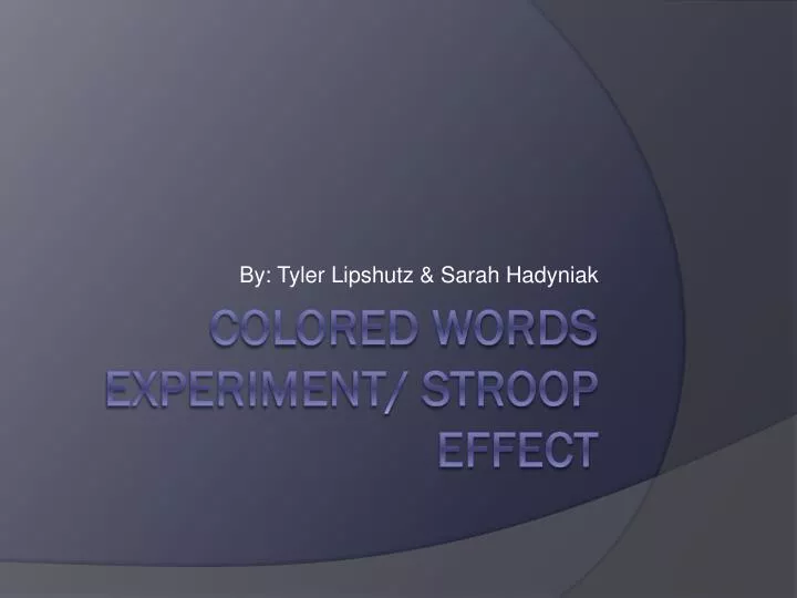 the stroop effect experiment essay the stroop effect experiment essay