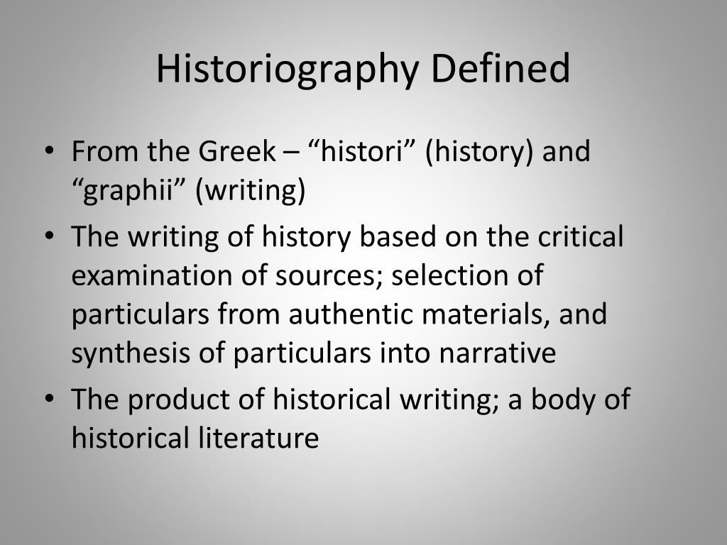 historiography essay definition