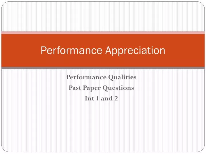 ppt performance appreciation powerpoint presentation id performance appreciation