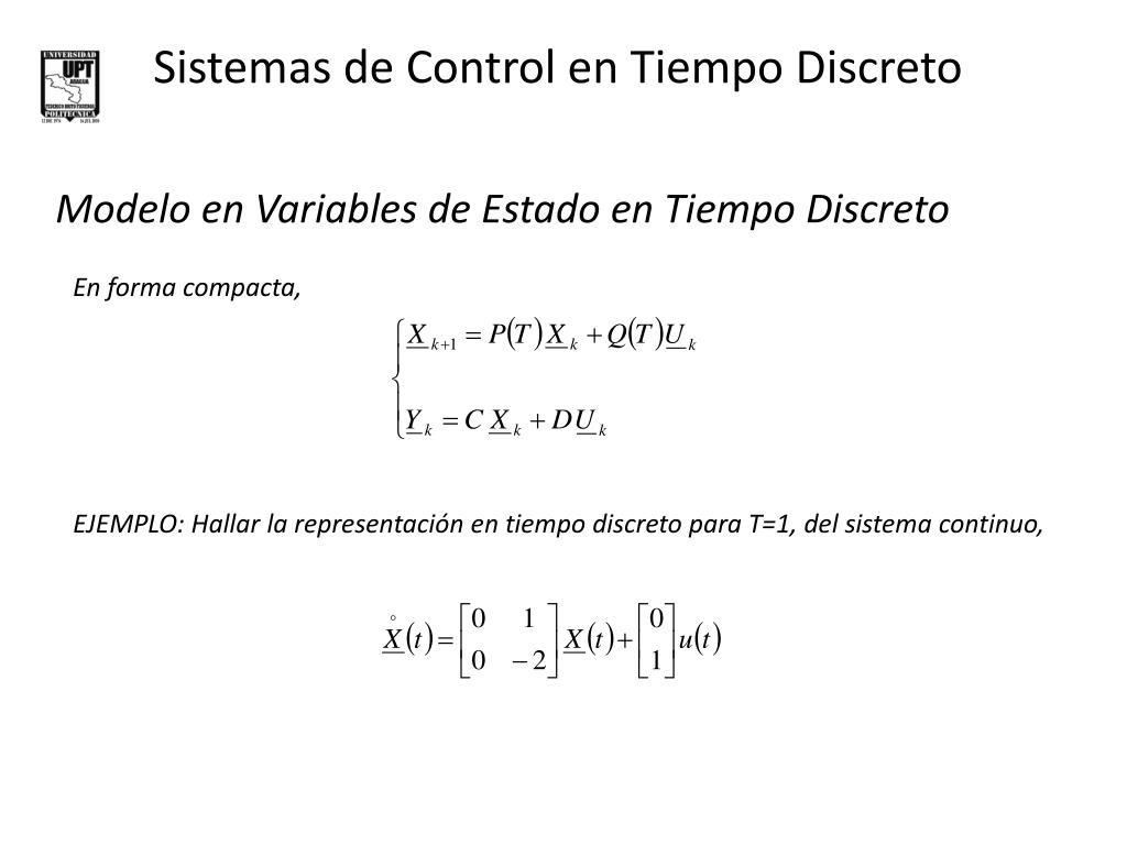 PPT - Sistemas de Control en Tiempo Discreto PowerPoint Presentation, free  download - ID:2435723