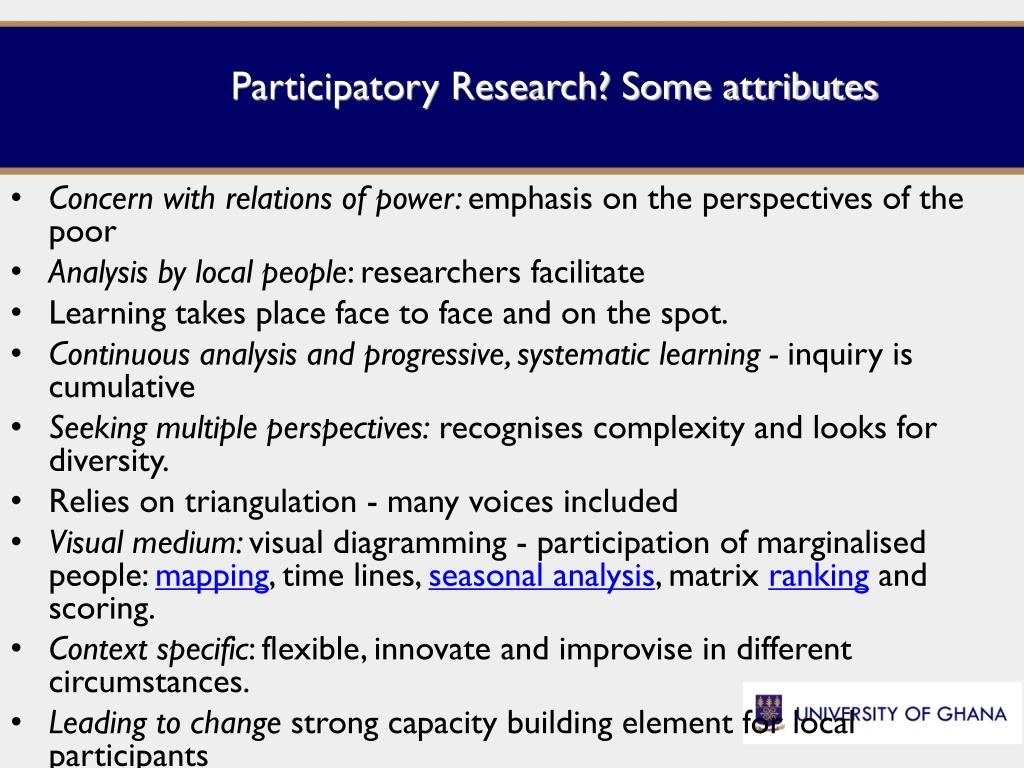 type of participatory research