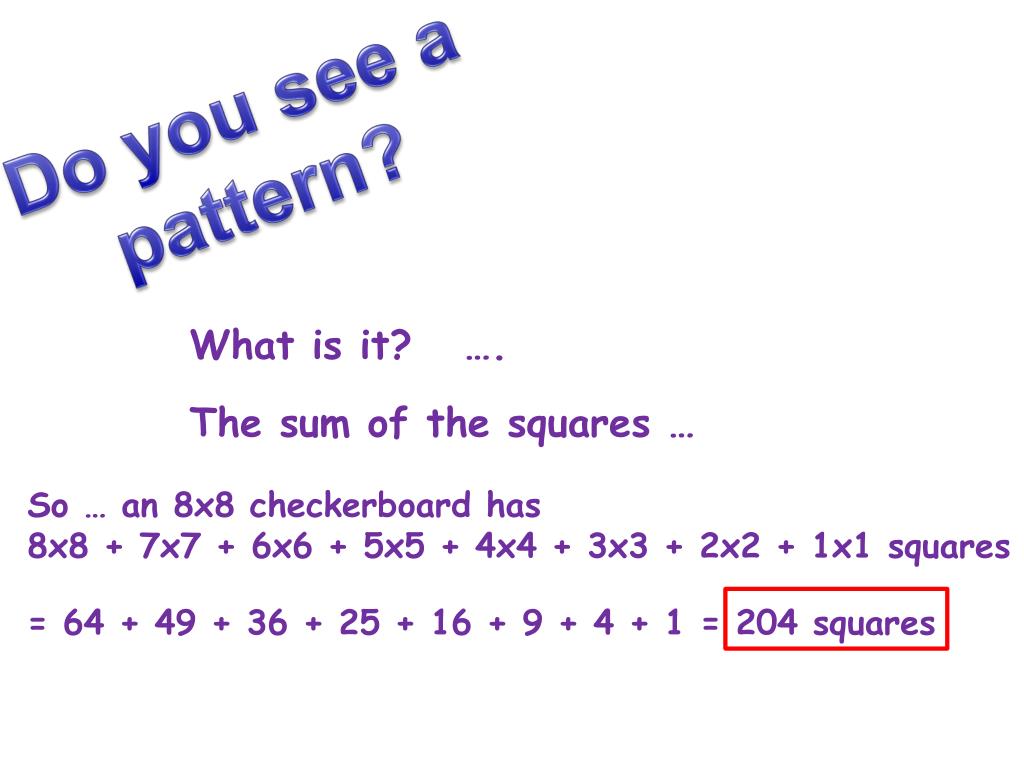 PPT How Many Squares Are There On A Standard Checkerboard 8x8 