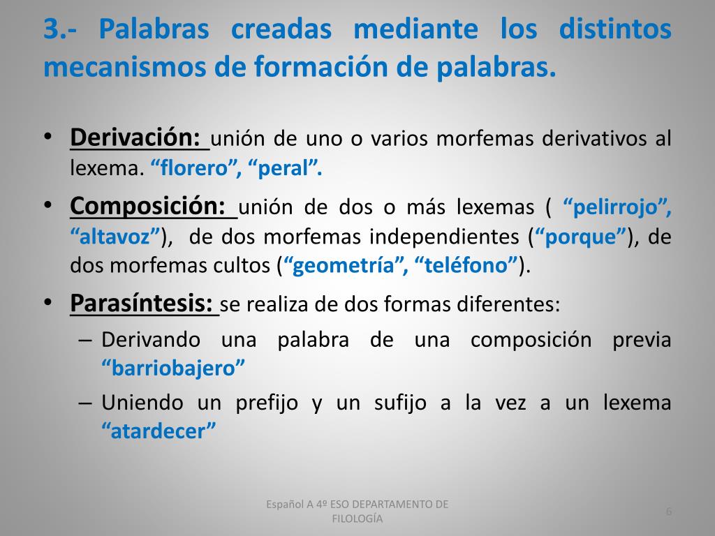 PPT - Léxico PowerPoint Presentation, free download - ID:4096190