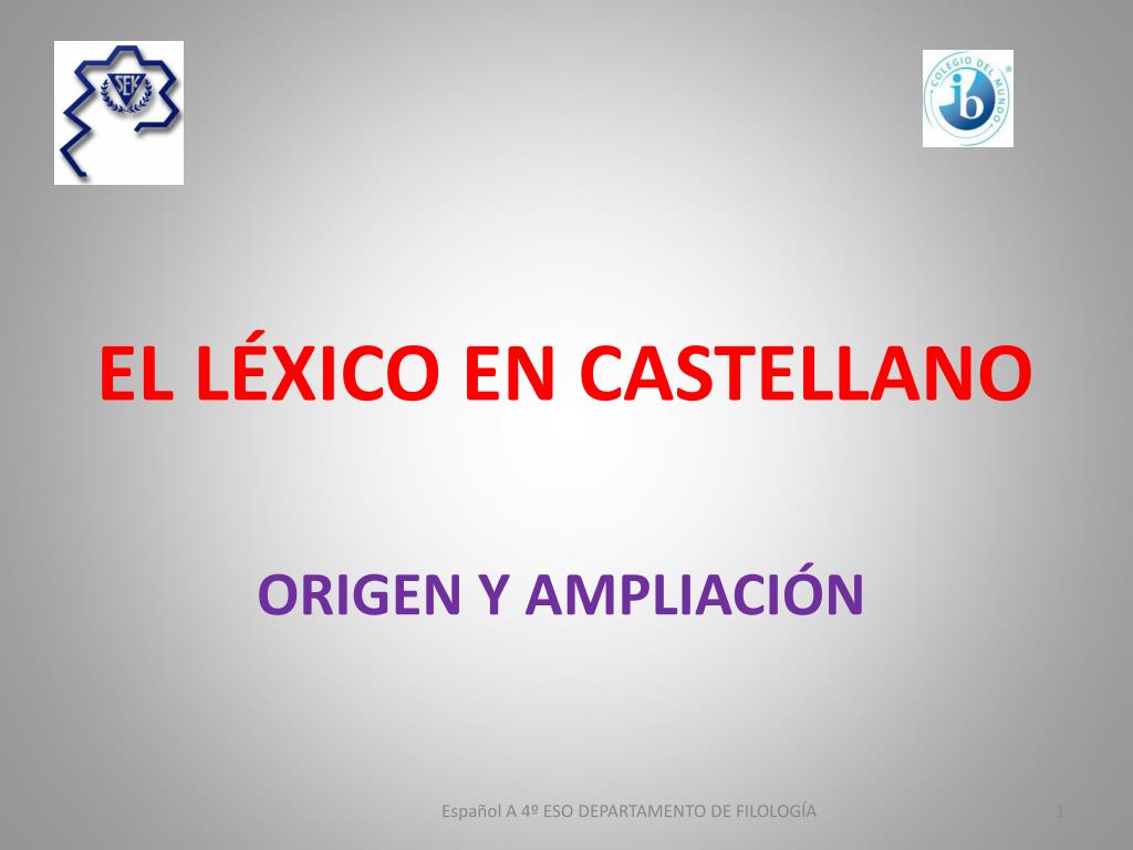 PPT - Léxico PowerPoint Presentation, free download - ID:4096190